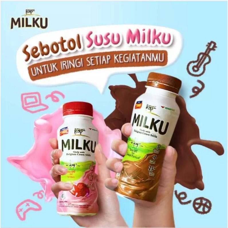 

milku coklat dan stroberi