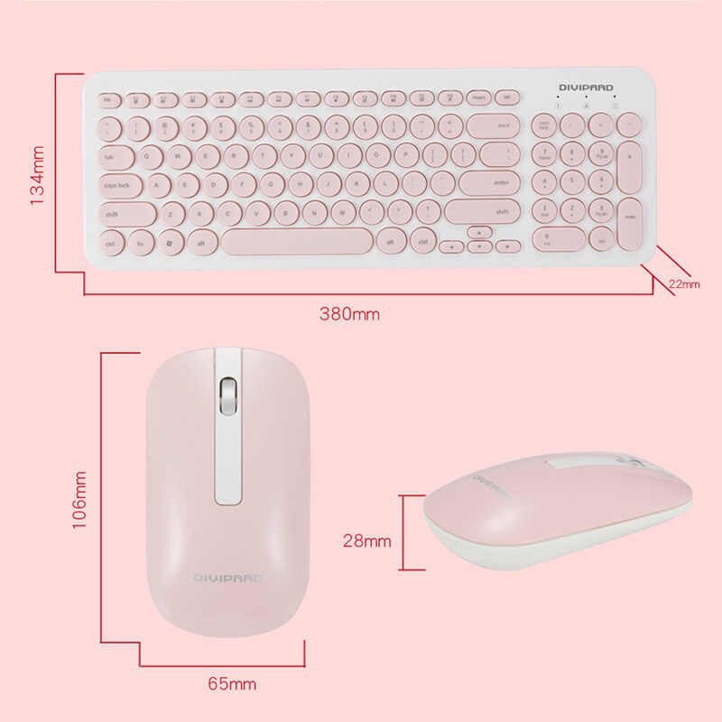 Wireless Keyboard Bundles Combo Set with Mouse with Dongle USB