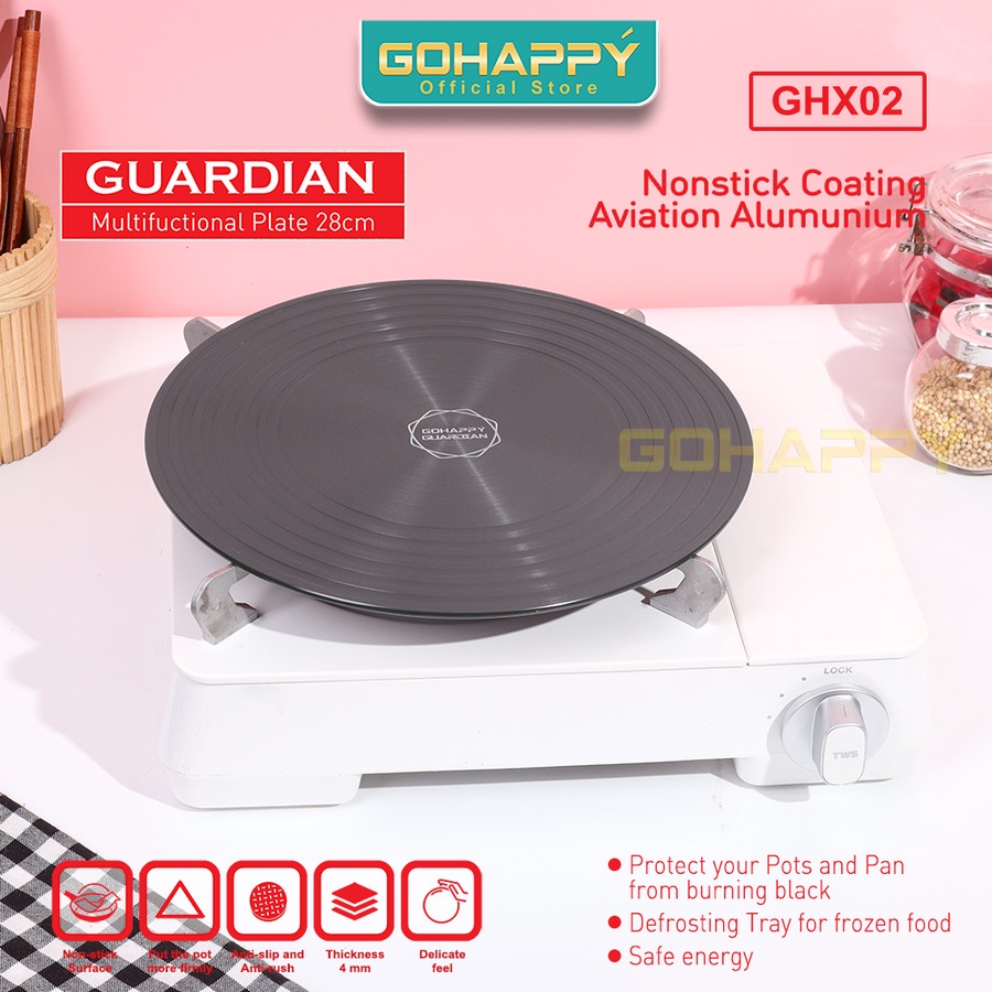 GOHAPPY GUARDIAN 28cm ( BESAR ) Alas tatakan kompor Pelindung bawah panci - wajan anti gosong