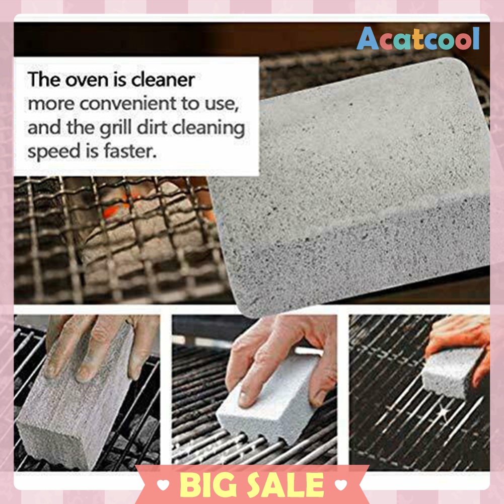 Pumice Stone BBQ Brush Barbecue Mesh Griddle Cleaning Brushes Grill Brick