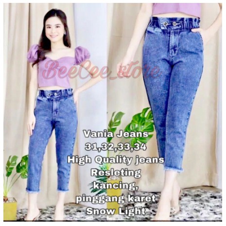 Vania jeans acid celana wanita 7/9. Jeans melar