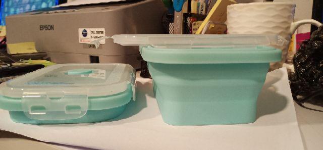 Kotak Makan Lipat Silikon Lunch Box Praktis Tempat Makan Portable Wadah Makan Susun