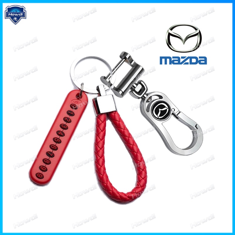 Gantungan Kunci Anti Hilang Bahan Stainless steel Dengan logo Untuk Mazda