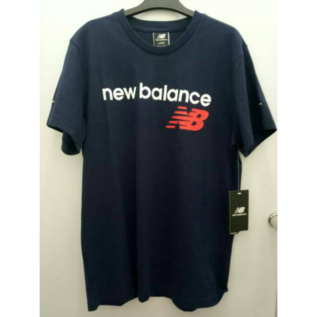 Baju Kaos Cowok Original Newbalance Navy