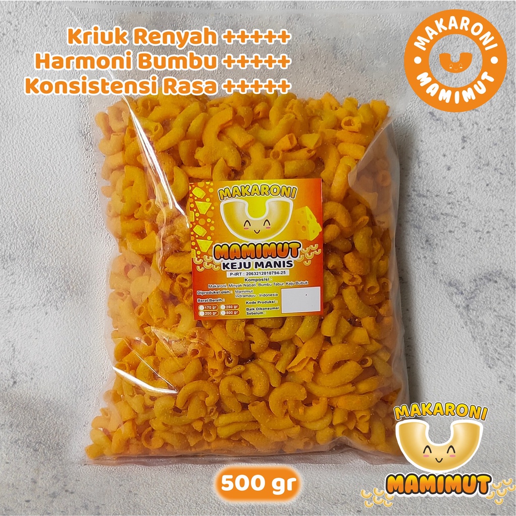 

Makaroni MaMiMut 500gr Kriuk Renyah varian MANIS