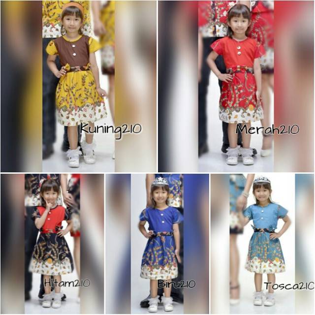 Agen Dress Terusan 210 222 261 Batik Gaun Anak Amelia Seragam Keluarga Katun y9qBaEfaNMR6G