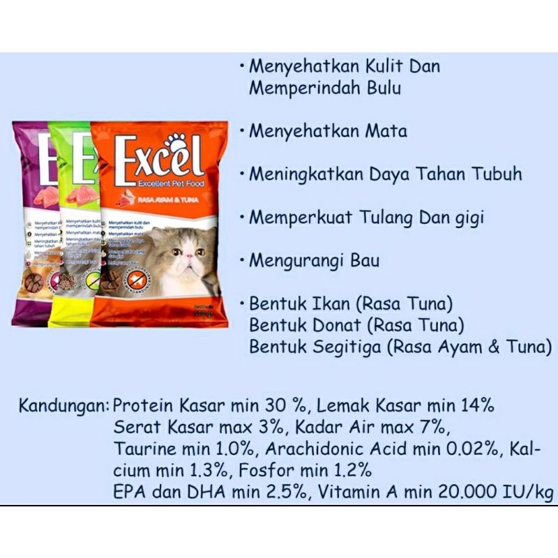 Excel Cat Food Makanan Kucing Murah Bentuk Donat Ikan Rasa Tuna