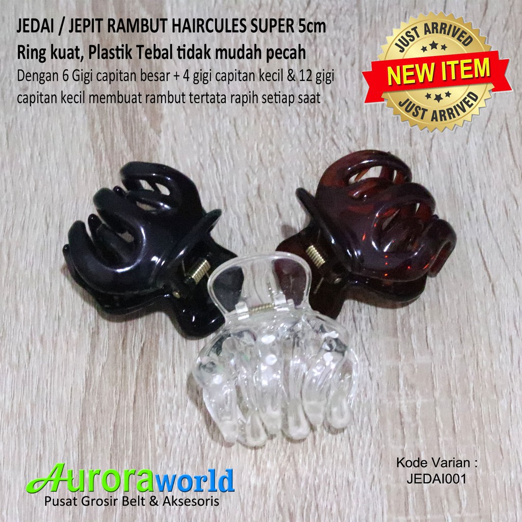 Auroraworld Jedai DECLIP Haircules Jepit Rambut Haircules Super 5cm ORIGINAL  Bahan Tebal dan Kuat