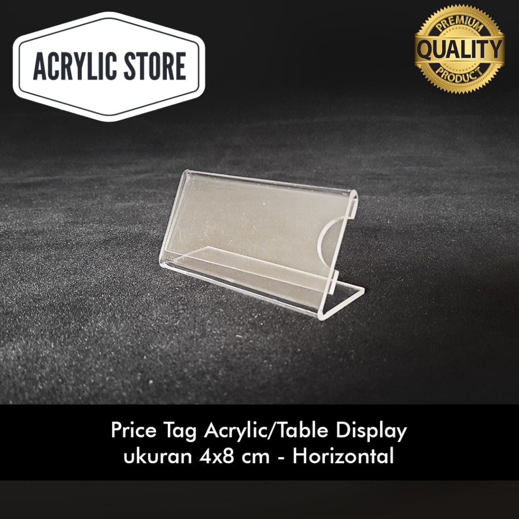 

Price Tag Acrylic/Standing Harga Kecil Akrilik uk. 4x8 cm