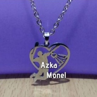 Kalung Bulutangkis Badminton Stainless Monel Nama Kevin