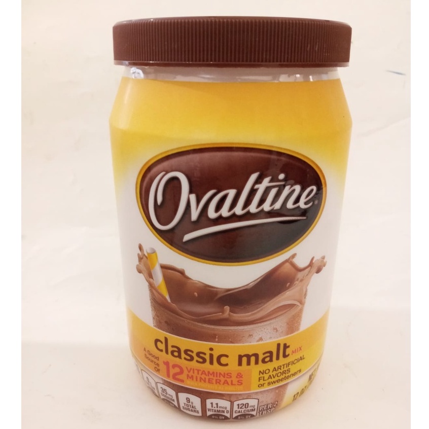 

OVALTINE CLASSIC MALT MIX NO ARTIFICIAL FLAVORS OR SWEETENERS 340 GR