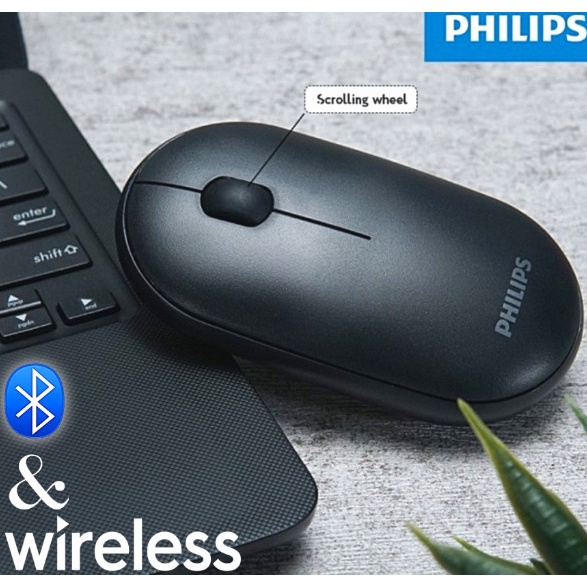 Mouse Philips M-354 Dual Conectoin Bluetooth dan Wireles