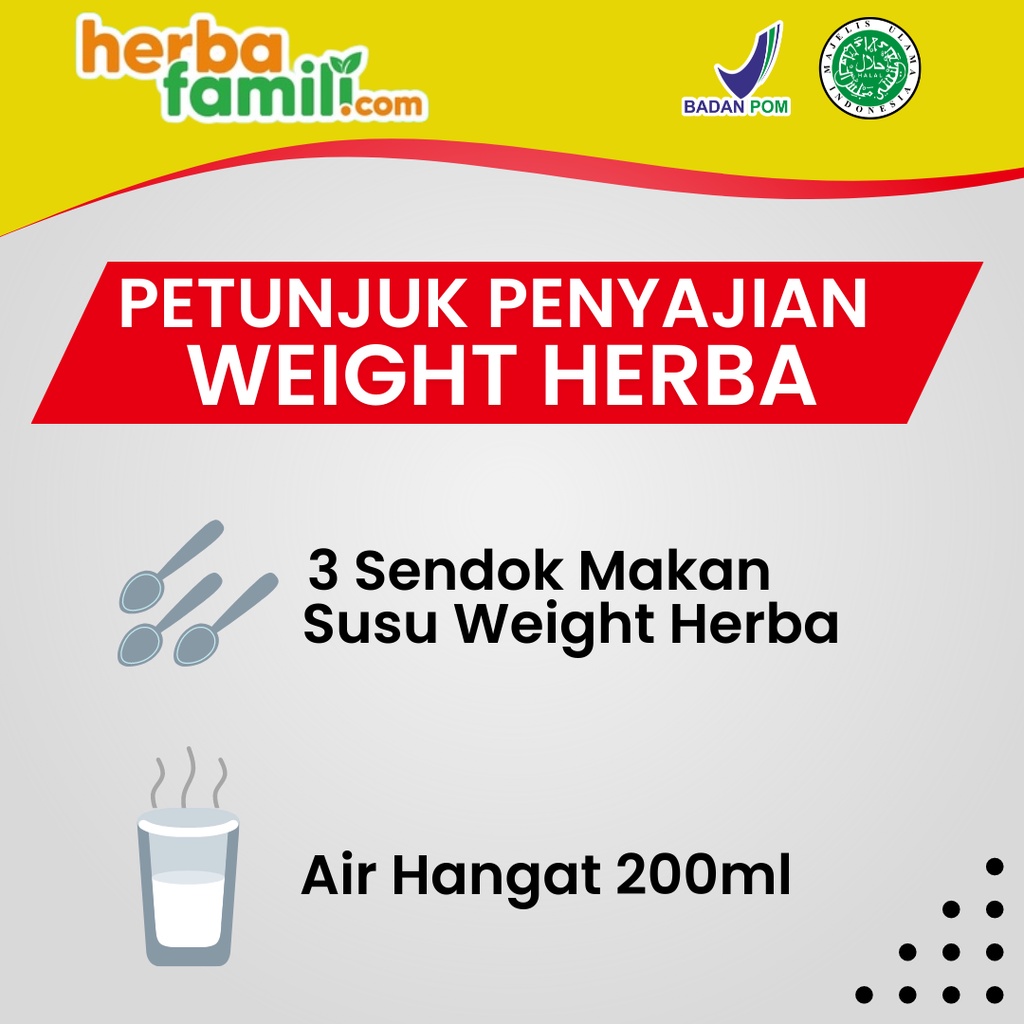 WEIGHT HERBA 100% Original Premium Susu Kambing Penambah Nafsu Makan &amp; Berat Badan | Tingkatkan Kalori Kualitas Tinggi &amp; Menambah Protein Dalam Tubuh