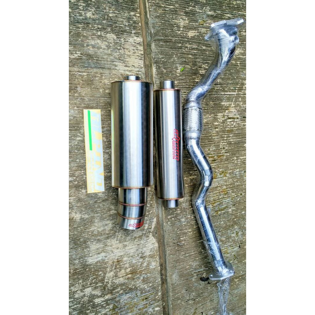 full set alpino mobil jazz rs ge8 dpfp resonator muffler s02