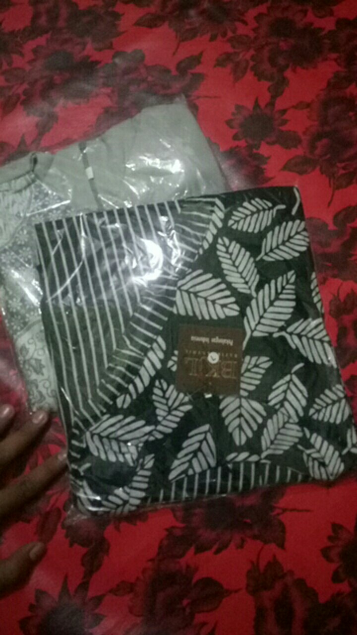 Tey-17 Batik Wanita Asj Sa Hrb026 Kenongo Kemeja Tosca Pendek