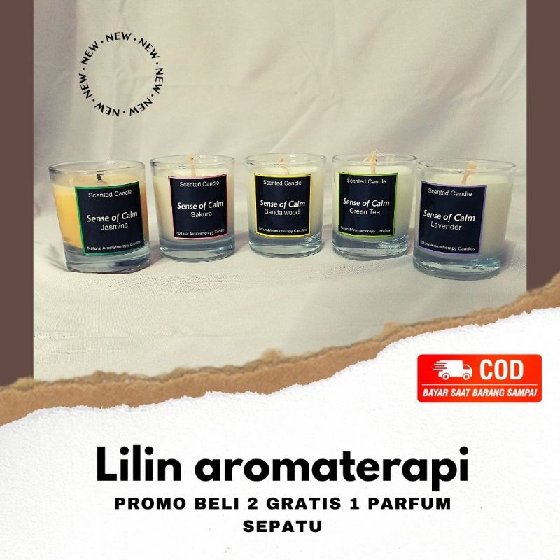 Scented Candle Lilin Aromaterapi 60 GR Lilin Souvenir Lilin Grosir Lilin Wangi Candle Aromatherapy Vegetable Natural Wax