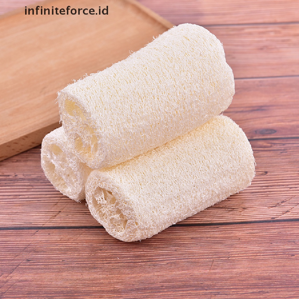 (infiniteforce.id) 6pcs / Set Spons Loofah Organik Untuk Scrub / Pengelupasan Kulit Mati / Spa