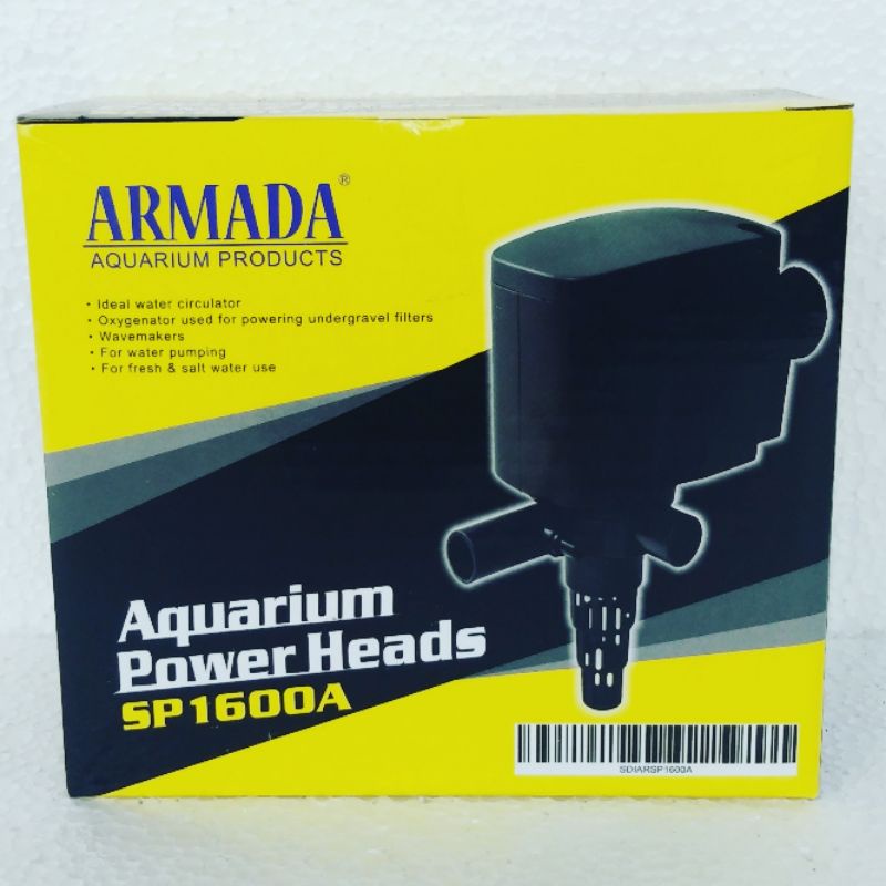 mesin pompa filter celup power head ph ARMADA SP 1600 waterpump aquarium water pump akuarium low watt
