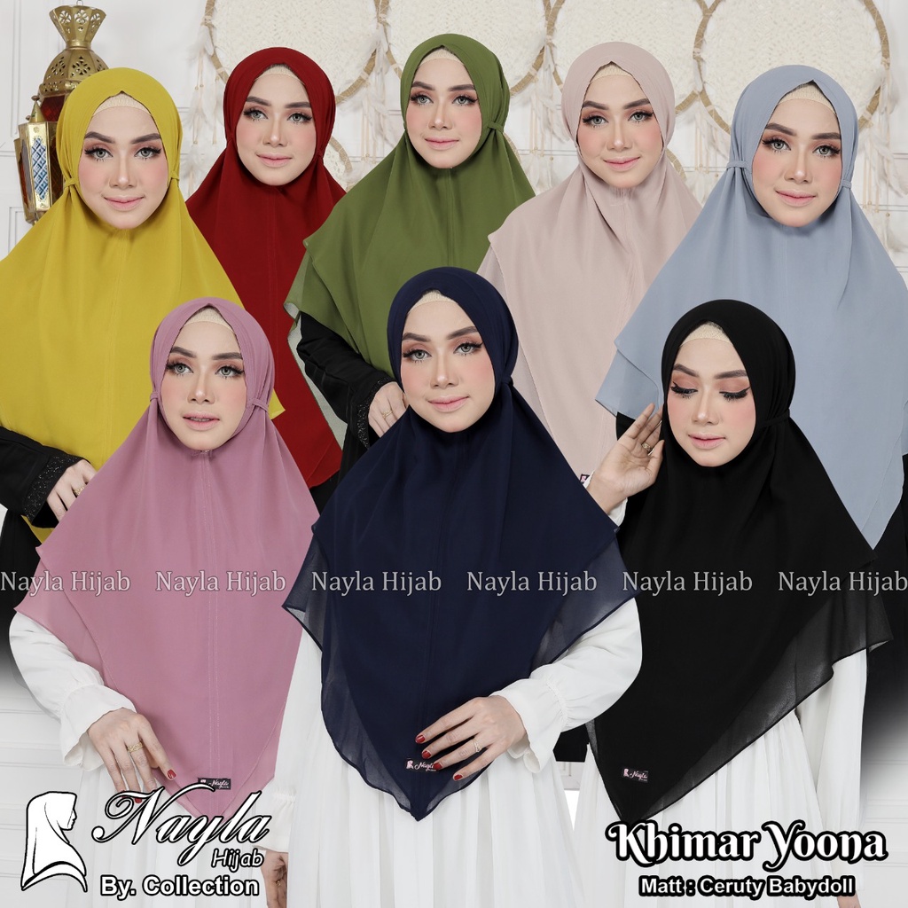 KHIMAR YOONA CERUTY BABYDOLL KERUDUNG CERUTY JUMBO ORIGINAL BY NAYLA HIJA'B