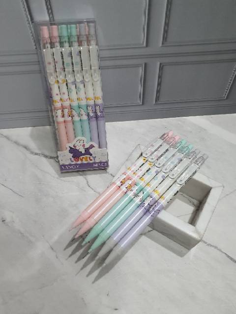 pensil mekanik 0.5 (1pak=12pc)/mekanik pencil/pensil isi kecil-2