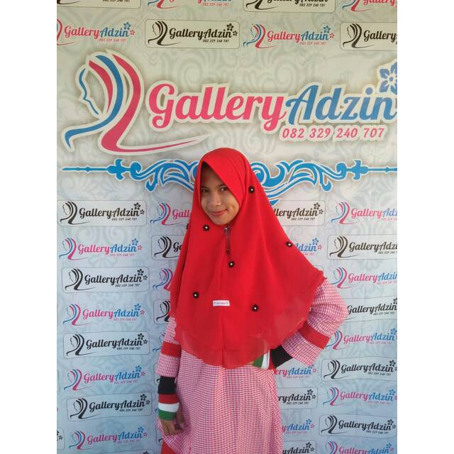 Jilbab instan pesta syar'i khimar bunga mutiara pinguin juntai bahan ceruty diamond