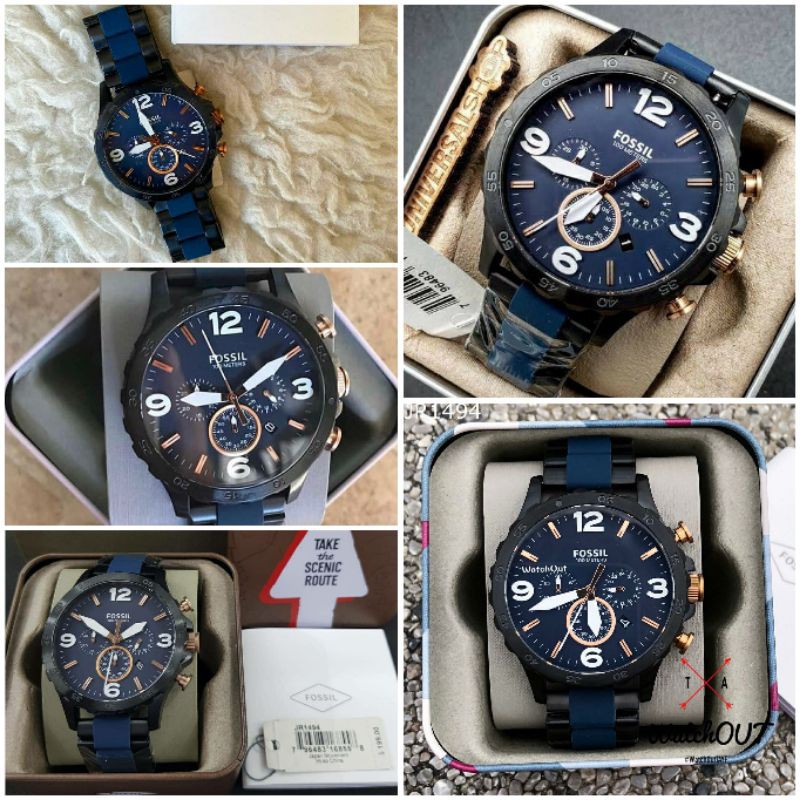Fossil JR1494 Nate Chronograph Authentic - Garansi dist 1yr, Include Box original