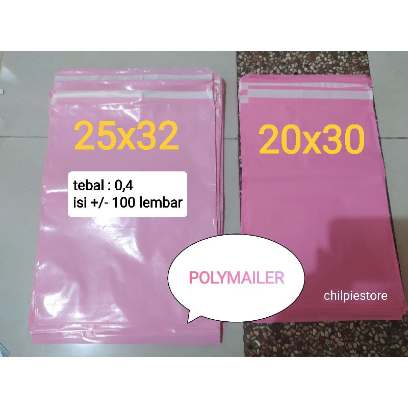 (isi 100) polymailer 20x30 / polymailer 25x32 / polymailer / polymailer pink