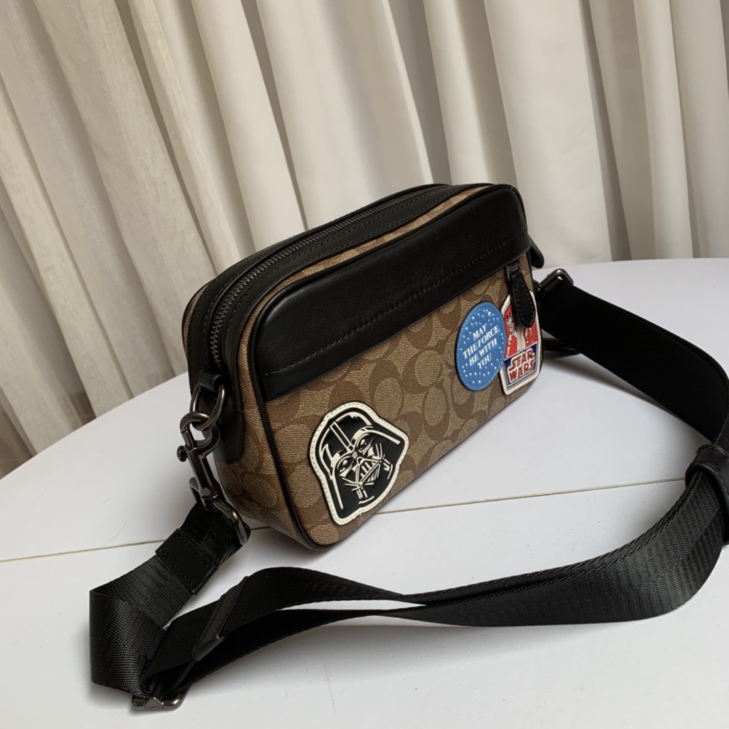 TAS PRIA crossbody tas selempang bahu men 89188 STARWAR MEN SHOULDER BAG sling bag leather badge bag logo emboss