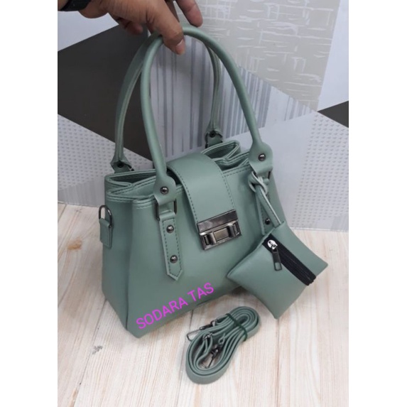 PROMO!!! COD SODARA TAS TOTTE BAGS FAMILI TIGA RUANG TAS FASHION MASAKINI SIZE 18x25cm