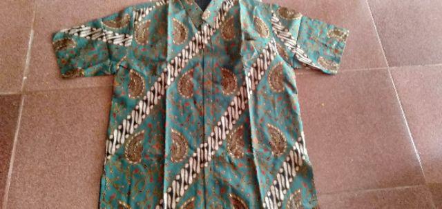 Parang Hijau Kemeja Batik Pria Lengan Pendek Atasan Batik Pria Lapis Furing Seragam Batik By Gba