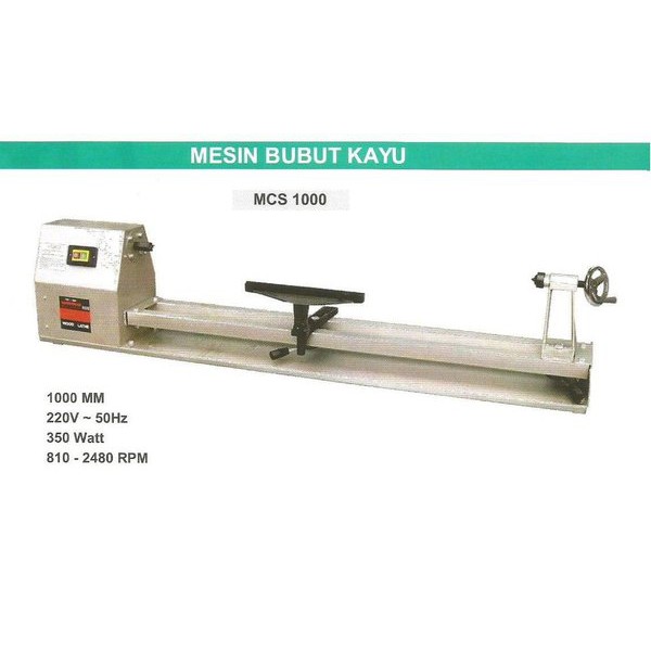  MESIN  BUBUT  KAYU WOOD LATHE WIPRO MCS 1000  PUSAT TEKNIK ID 