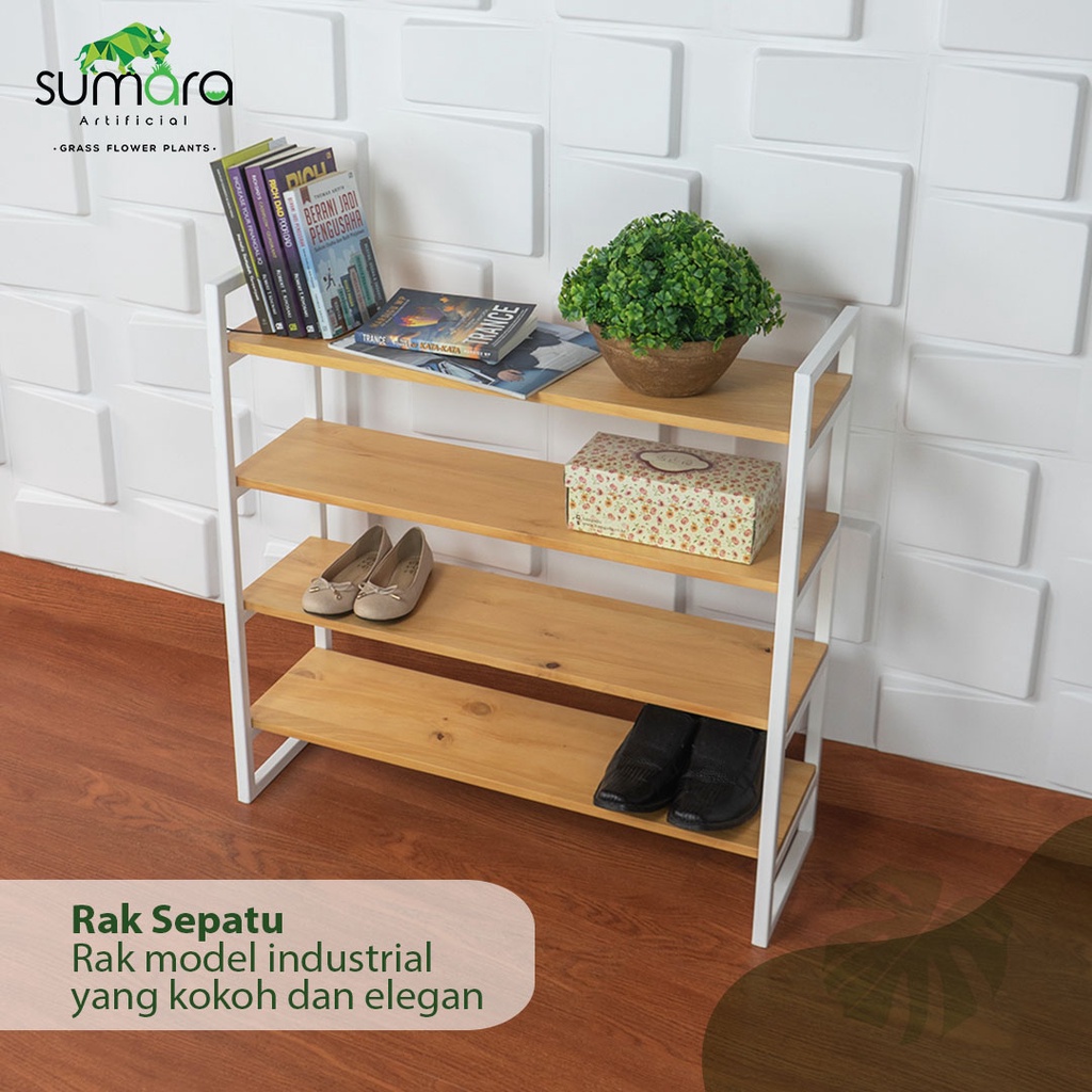 Rak Sepatu Model Industrial