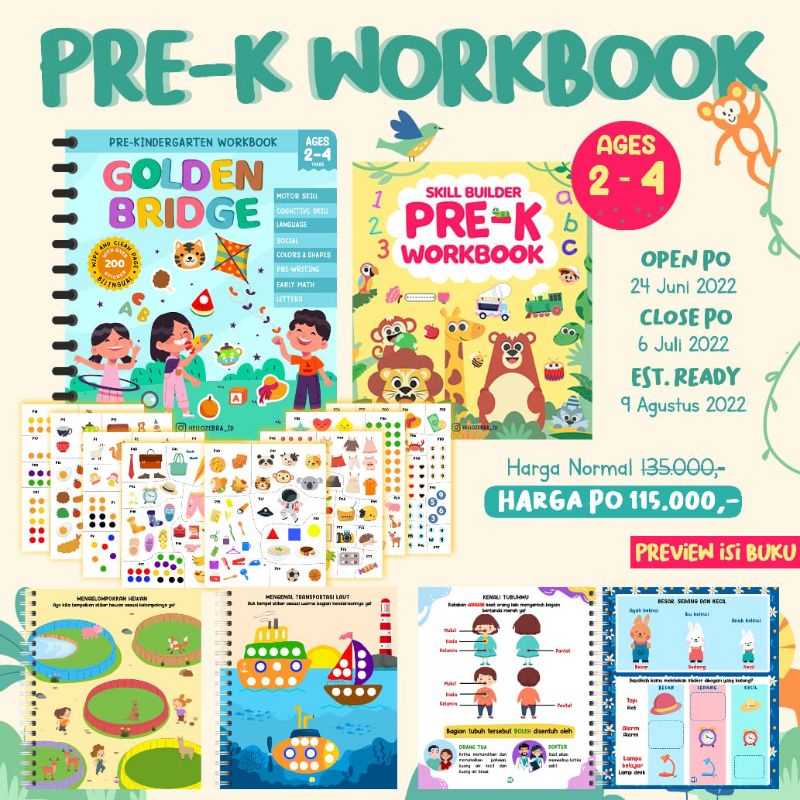 

Pre Kindergarten Workbook Golden Bridge