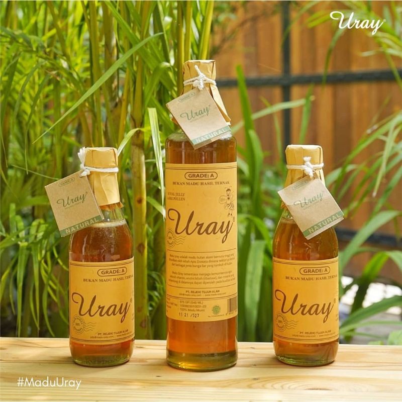 Madu Uray Natural Raw Honey Madu Hutan 330ml Indonesia