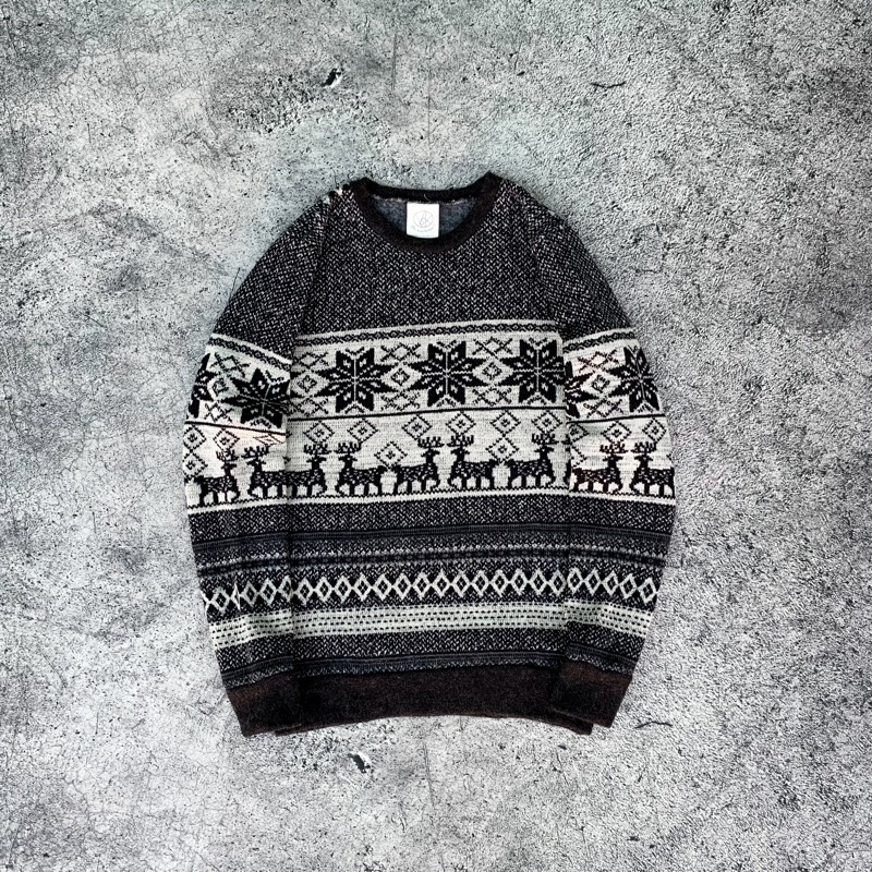 The Knit House Pattern Knitwear❗️THRIFT❗️ Sweater Rajut Vintage Cardigan Premium Crop Oversize Secon