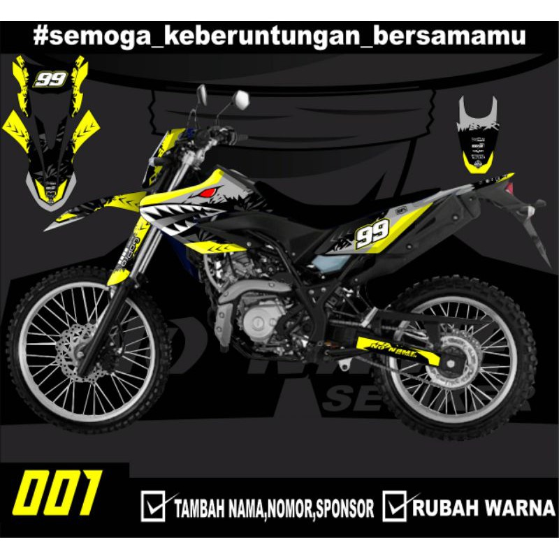 stiker setiker Decal Sticker Motor Cross WR155 Fullbody HIU  - Dekal Stiker WR 155 Desain Trail