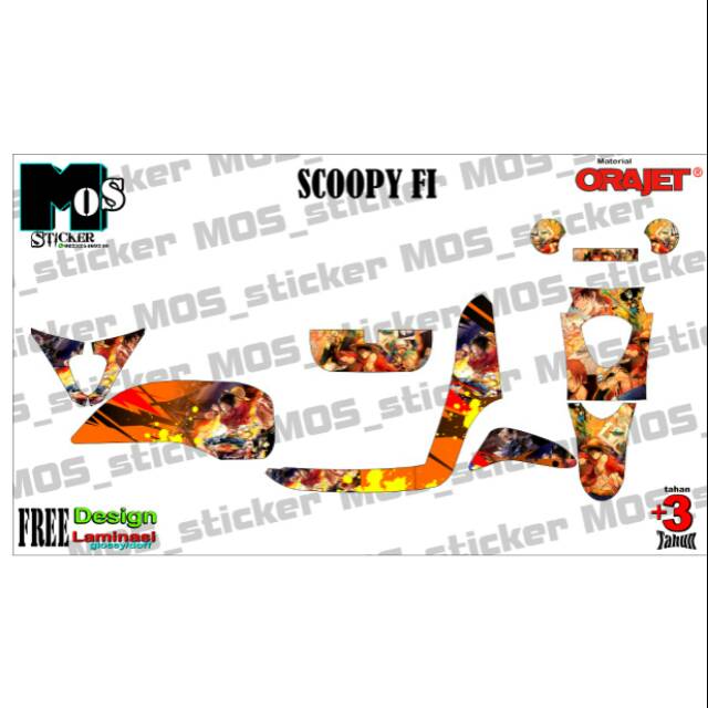 Decal SCOOPY FI animasi one piece