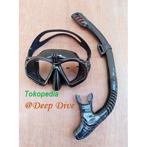 BOLEH DROPSHIP Alat Snorkeling Masker Gopro dan Snorkel Full Dry