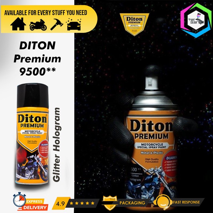 DITON PREMIUM Glitter Hologram 9500** Cat Semprot /Pylox/Samurai/Helm