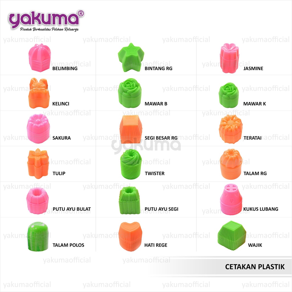 CETAKAN AGAR / COKLAT / JELLY / PUDING / KUE TALAM / PUTU AYU / WAJIK / BOLU KUKUS