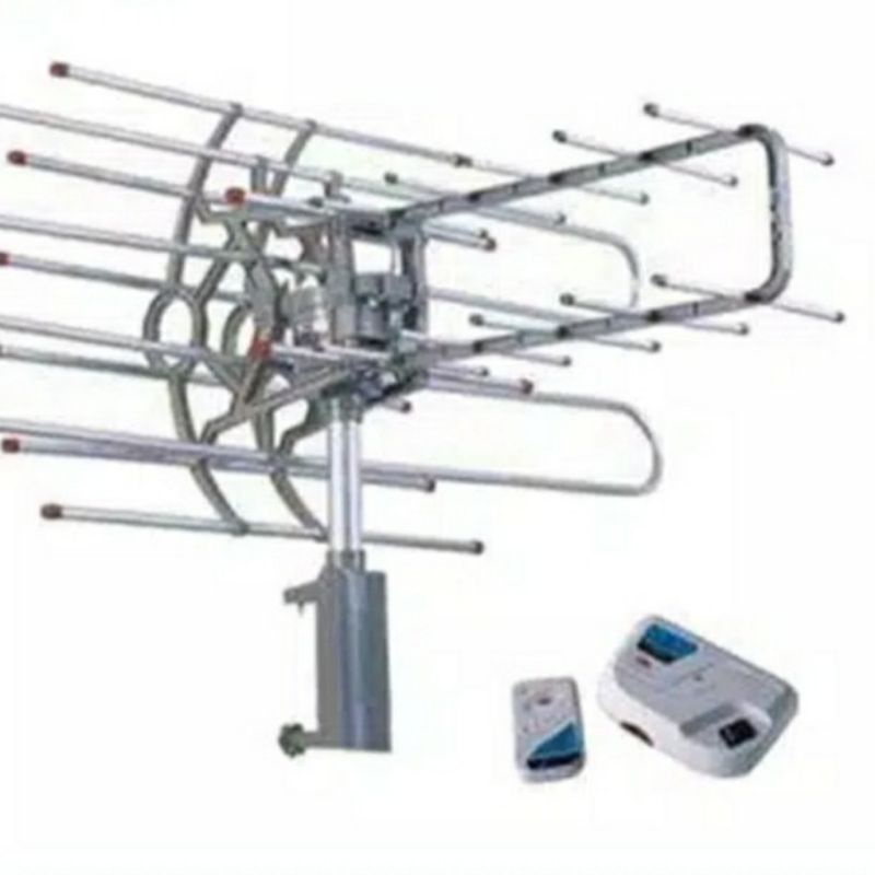 Antena TV Digital Outdoor , Remot  , Remote + Booster + Kabel 10 Meter