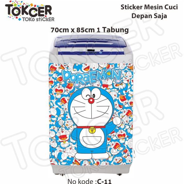 Stiker Mesin Cuci Doraemon