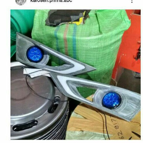 garnish dan lampu sigra running garnish