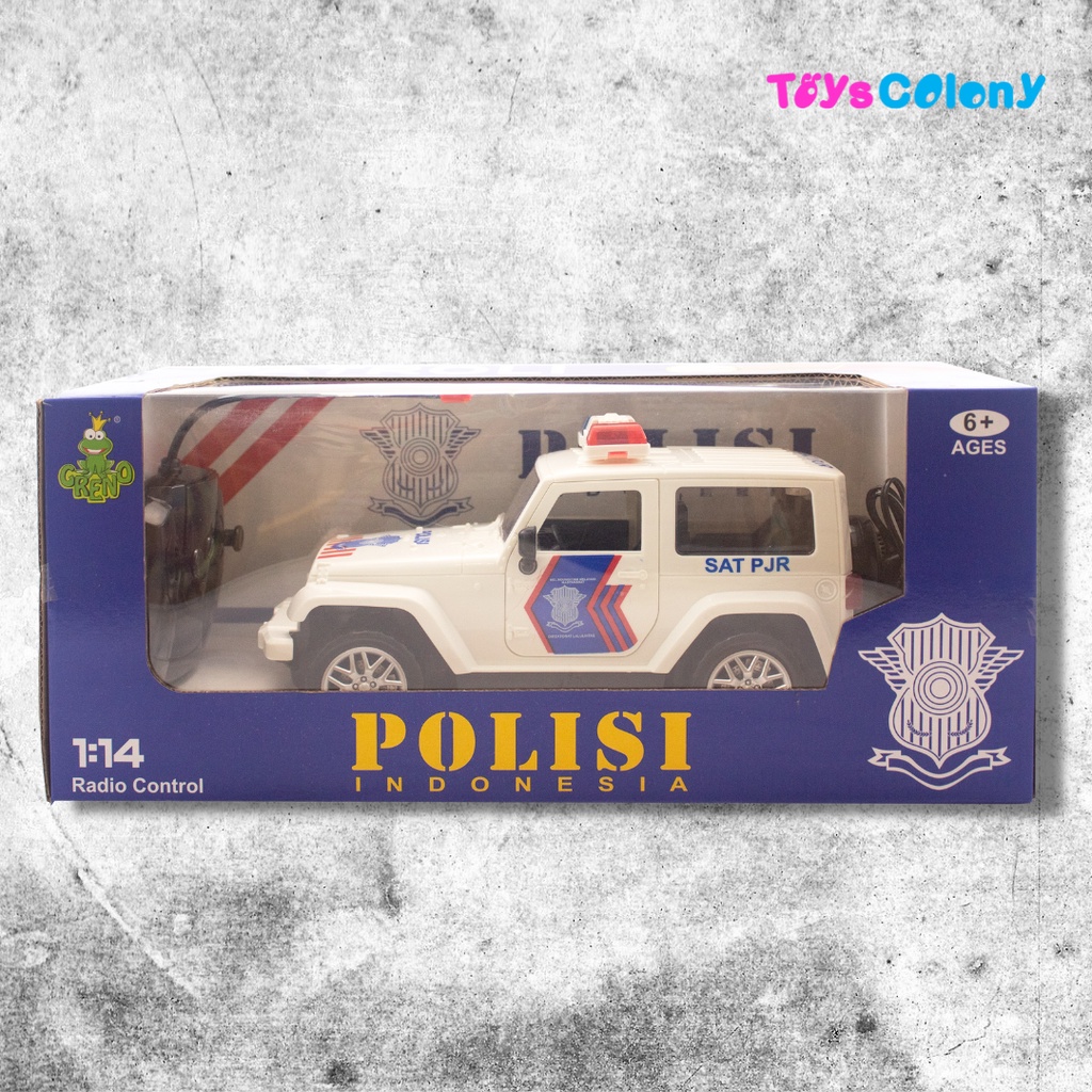 Mobil Jeep Remote Control Police Polisi Indonesia - Rock Crawler