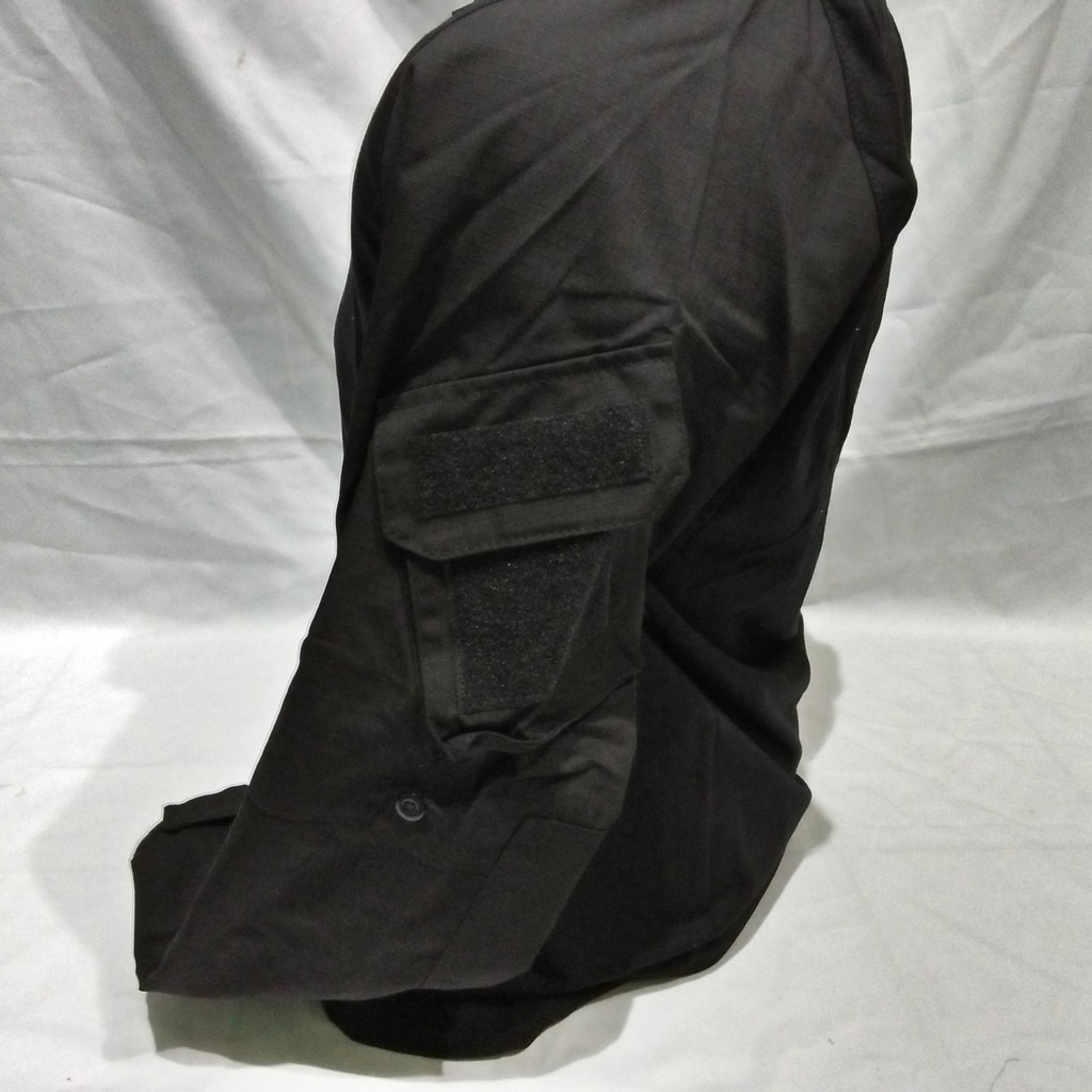 Combat Shirt/Kaos BDU Hitam/Taktikal Shirt Lengan Panjang