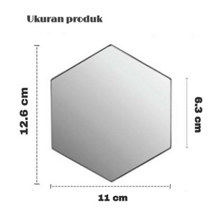 DEKORASI CERMIN  KACA HEXAGONAL HIASAN  DINDING  Shopee  