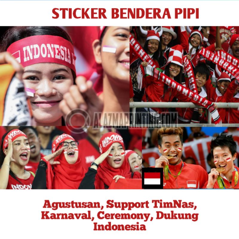 

Bendera Pipi Sticker Pipi Agustusan, Karnaval, Ceremony, Support Timnas