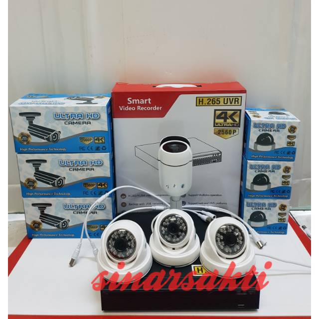 PAKET CCTV SKYLOOK 4CH 4 CAMERA 8MP 4K ULTRA HD KOMPLIT TGGL PASANG