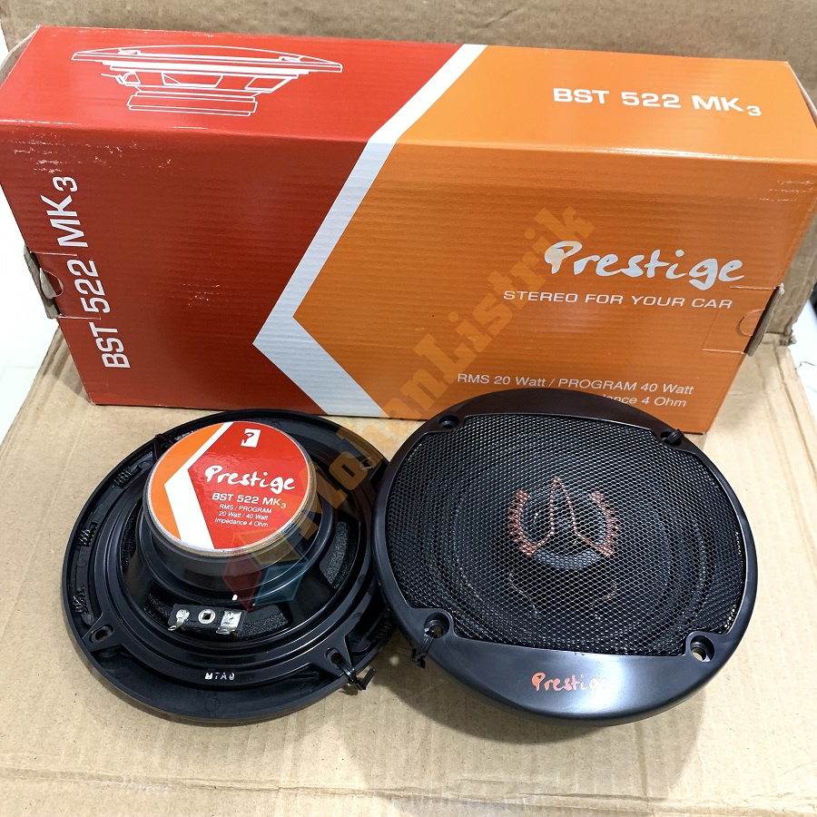 Speaker Mobil BST Prestige 5&quot; 5 Inch 100 Watt 100W 2 Way Suara Jernih 1 Pasang