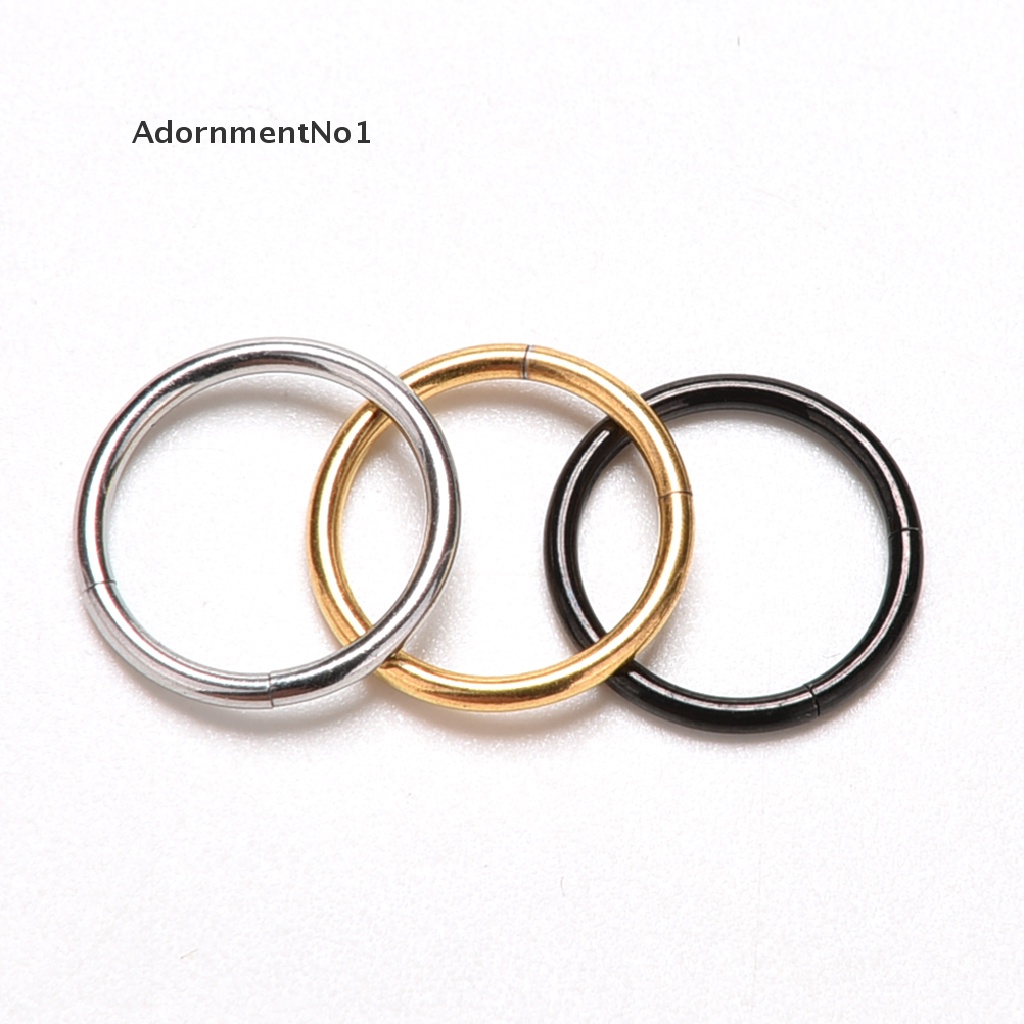 (AdornmentNo1) 1pc Cincin Tindik Hidung / Bibir / Telinga Bahan Titanium